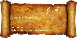 Jurin Amadil névjegykártya